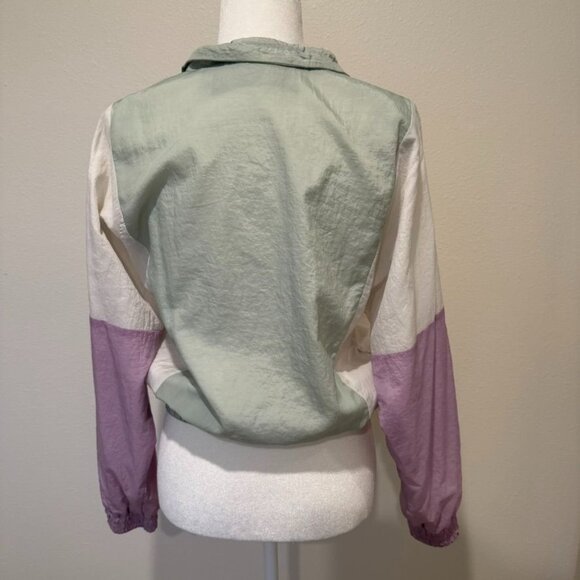 Retro 90's Style Color Block Women's Windbreaker Jacket Size Small - Picture 3 of 4